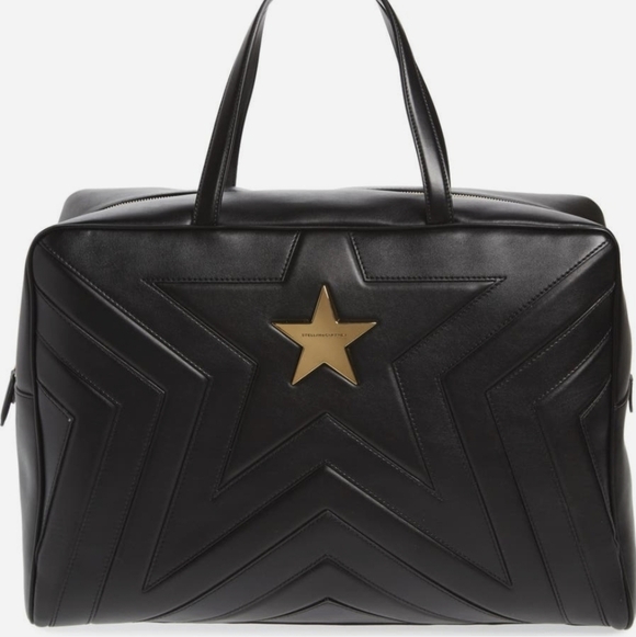 Stella McCartney Handbags - Stella McCartney Alter Nappa Black Star Embossed Overnight Duffel